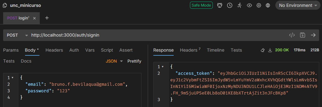 Retorno access token