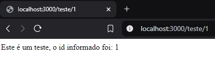Exemplo de parâmetros URL